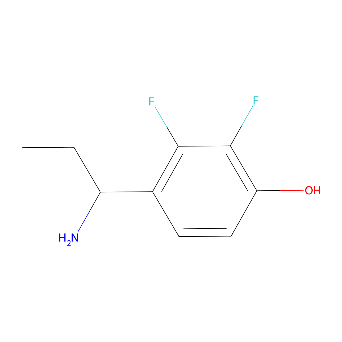 4-(1-Aminopropyl)-2,3-difluorophenol molecular structure, CAS 1337617-82-9