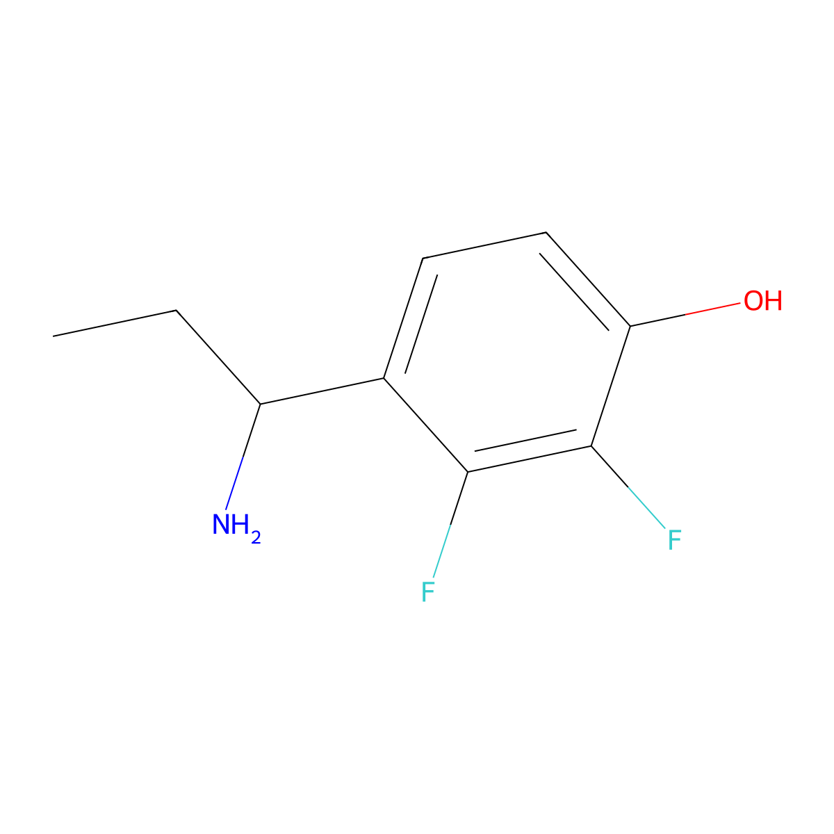 4-(1-Aminopropyl)-2,3-difluorophenol molecular structure, CAS 1337617-82-9