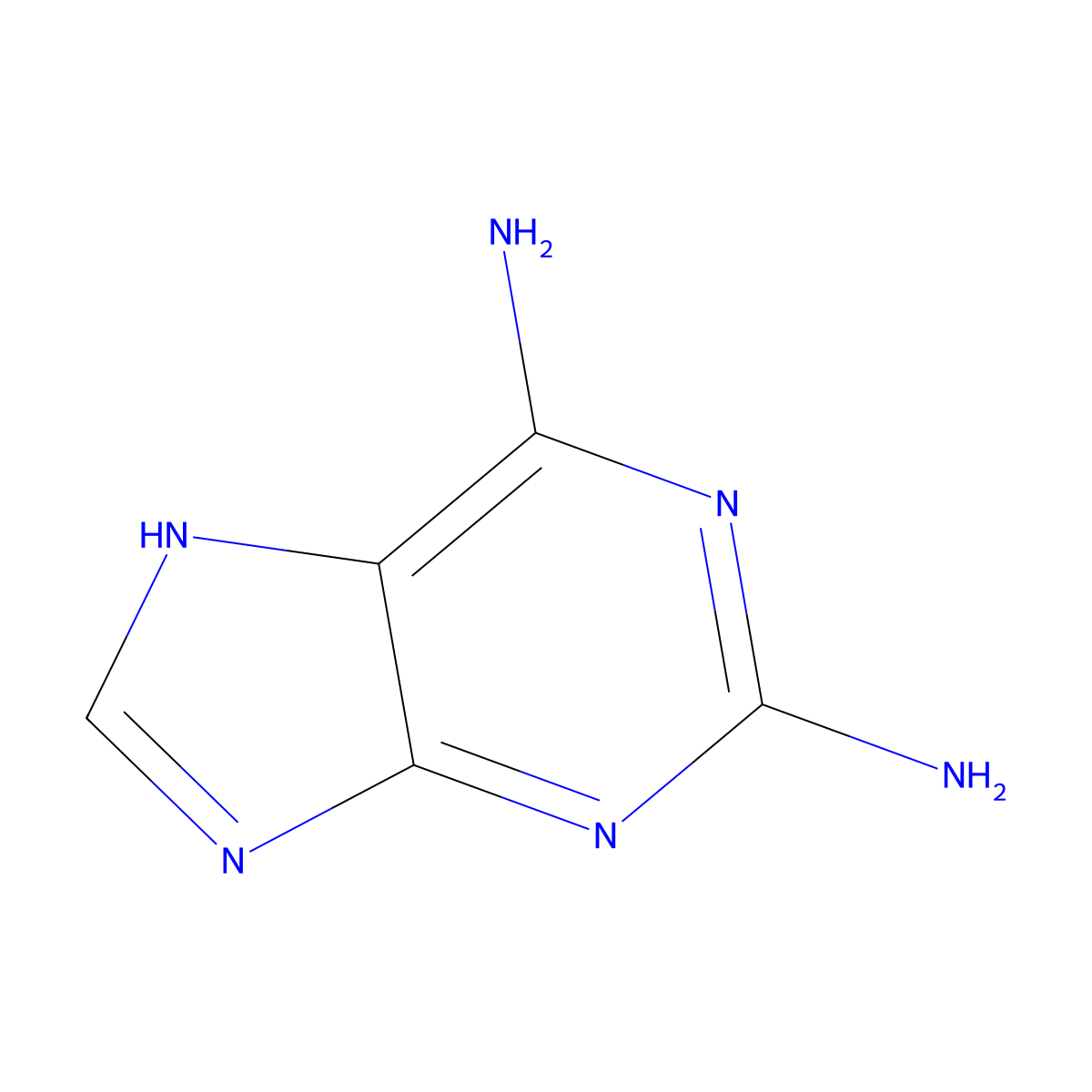 2,6-Diaminopurine molecular structure, CAS 133762-79-5