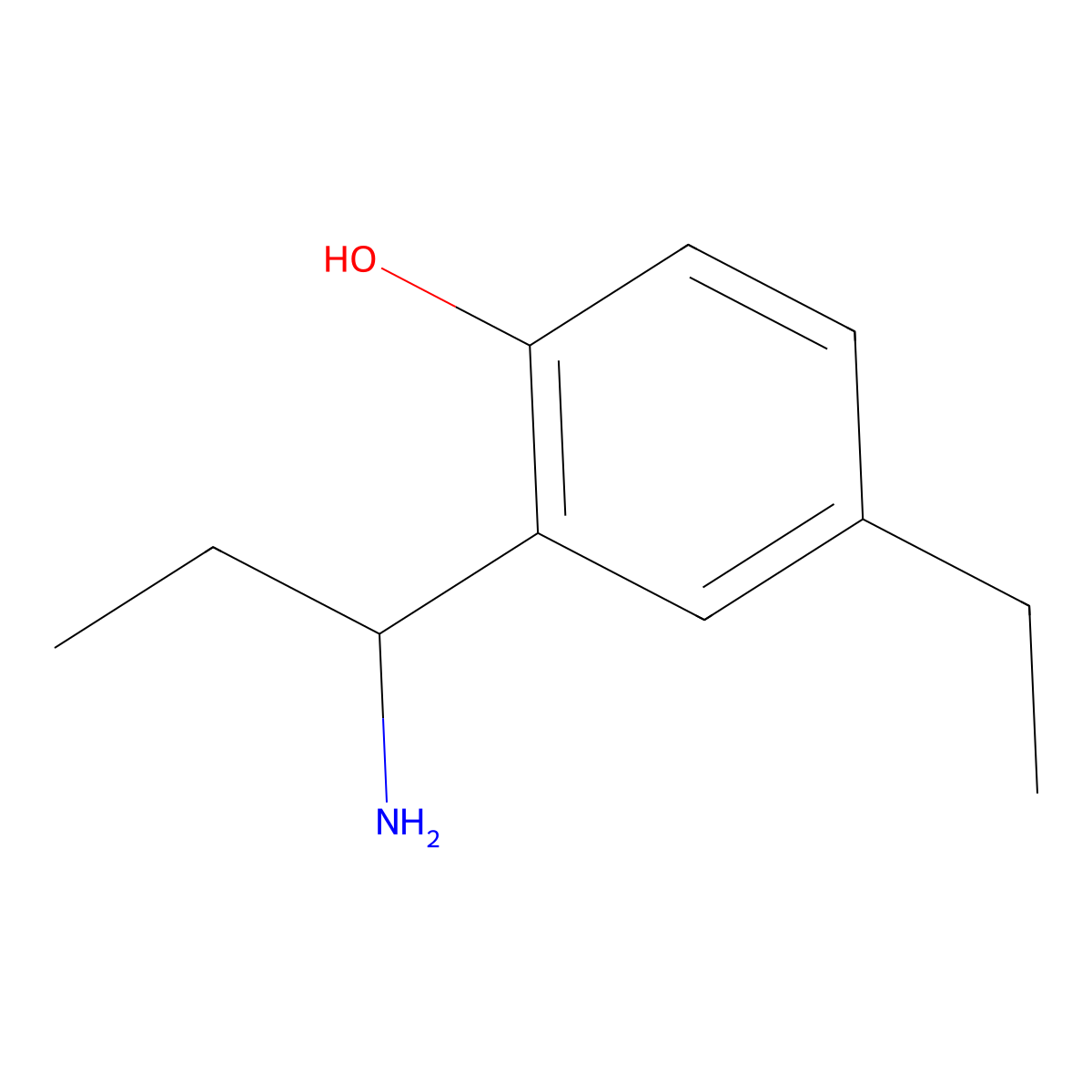 2-(1-Aminopropyl)-4-ethylphenol molecular structure, CAS 1337621-31-4