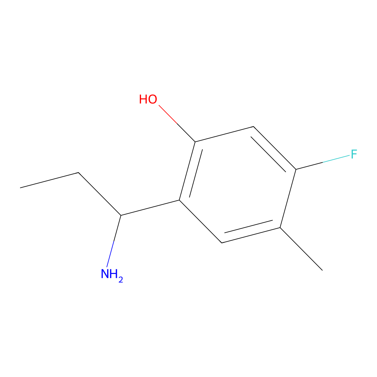 2-(1-Aminopropyl)-5-fluoro-4-methylphenol molecular structure, CAS 1337622-15-7
