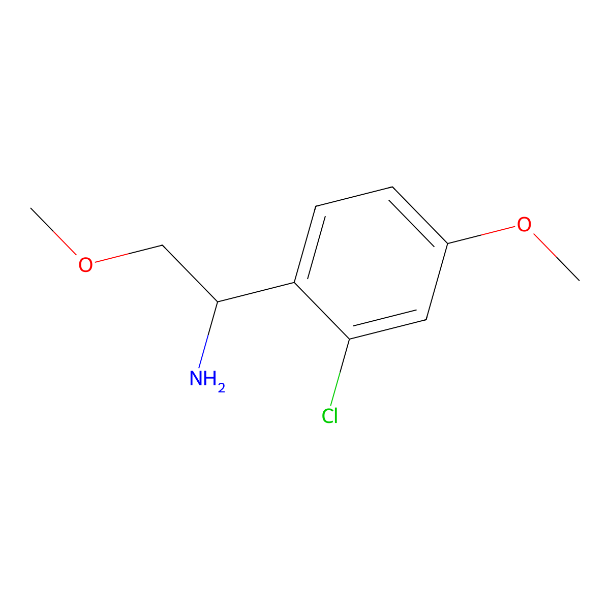 1-(2-Chloro-4-methoxyphenyl)-2-methoxyethan-1-amine molecular structure, CAS 1337627-06-1
