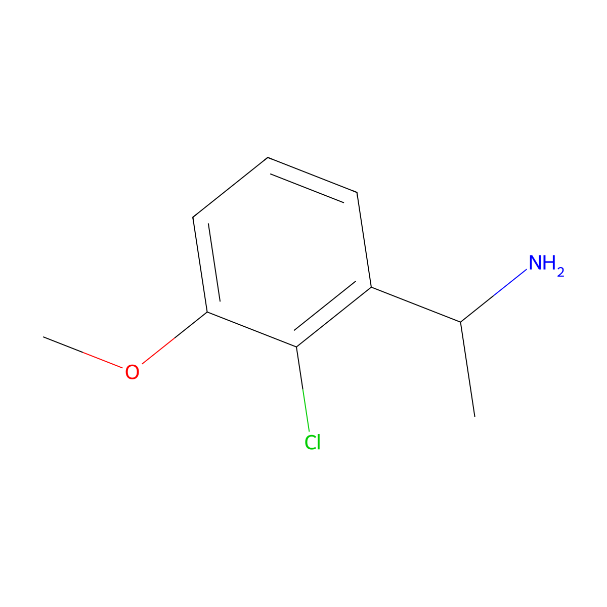 1-(2-Chloro-3-methoxy-phenyl)-ethylamine molecular structure, CAS 1337629-93-2