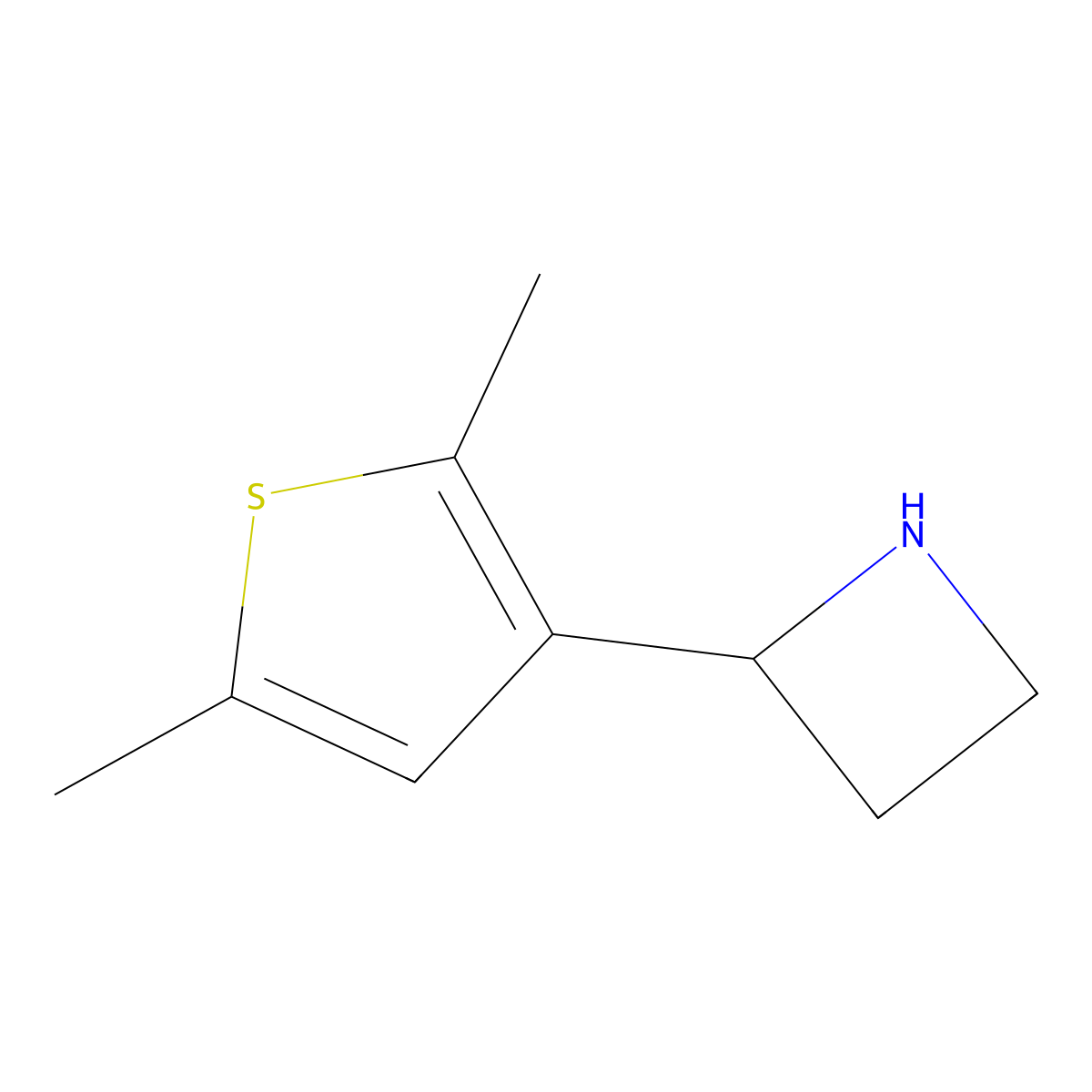 2-(2,5-Dimethylthiophen-3-yl)azetidine molecular structure, CAS 1337631-47-6