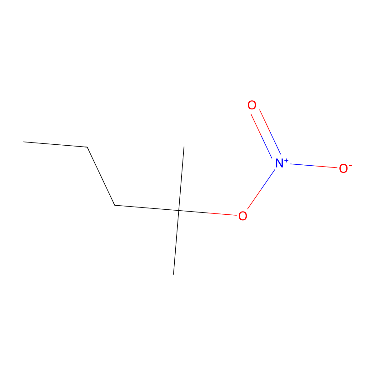 2-Methylpentan-2-yl nitrate molecular structure, CAS 133764-33-7