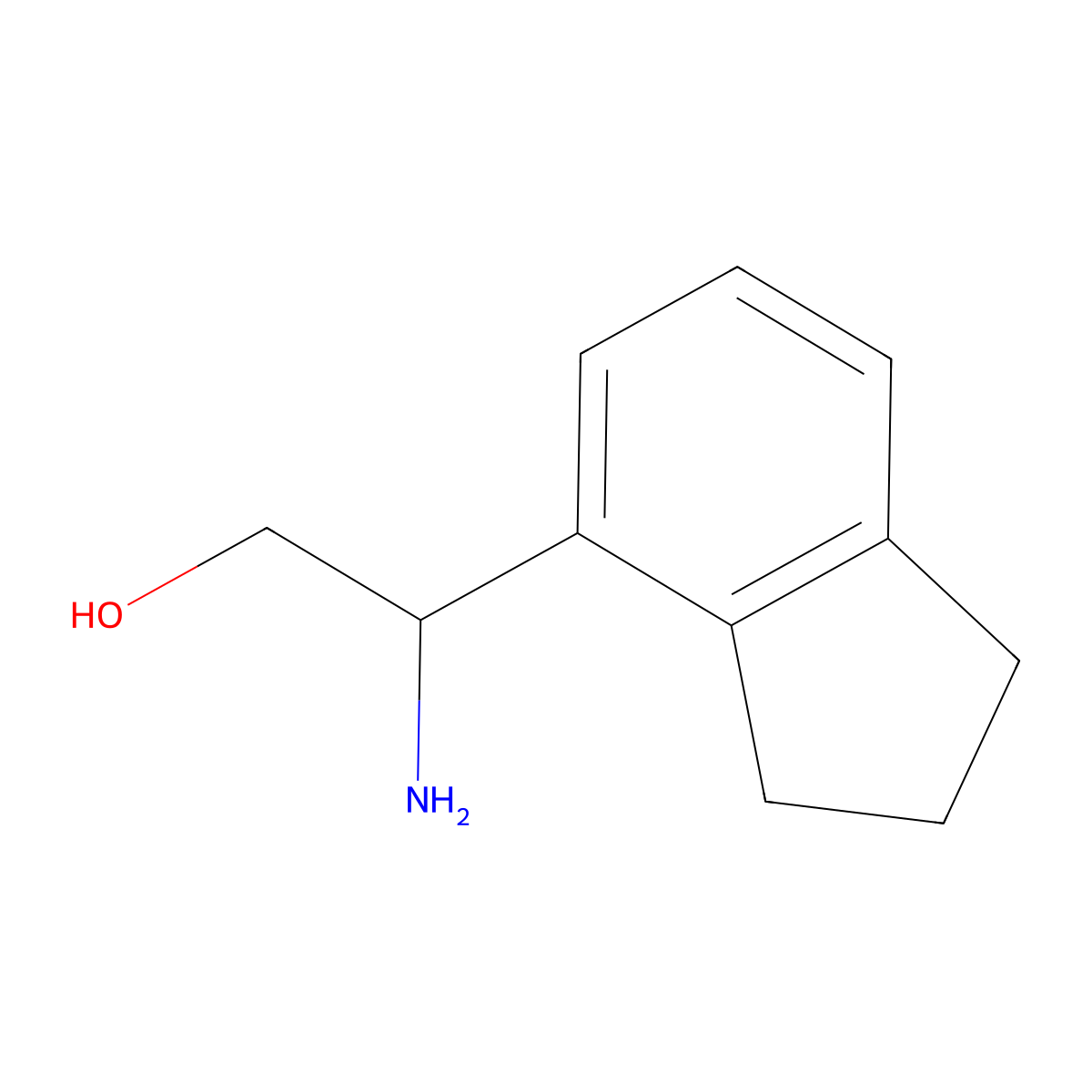 2-Amino-2-(2,3-dihydro-1H-inden-4-yl)ethanol molecular structure, CAS 1337642-51-9