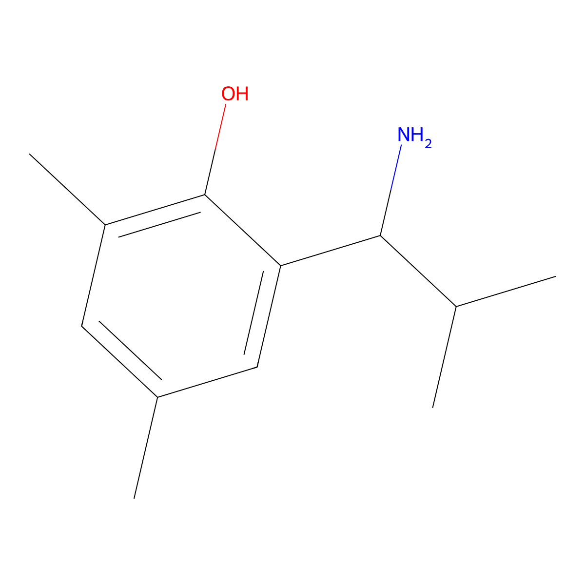 2-(1-Amino-2-methylpropyl)-4,6-dimethylphenol molecular structure, CAS 1337655-90-9