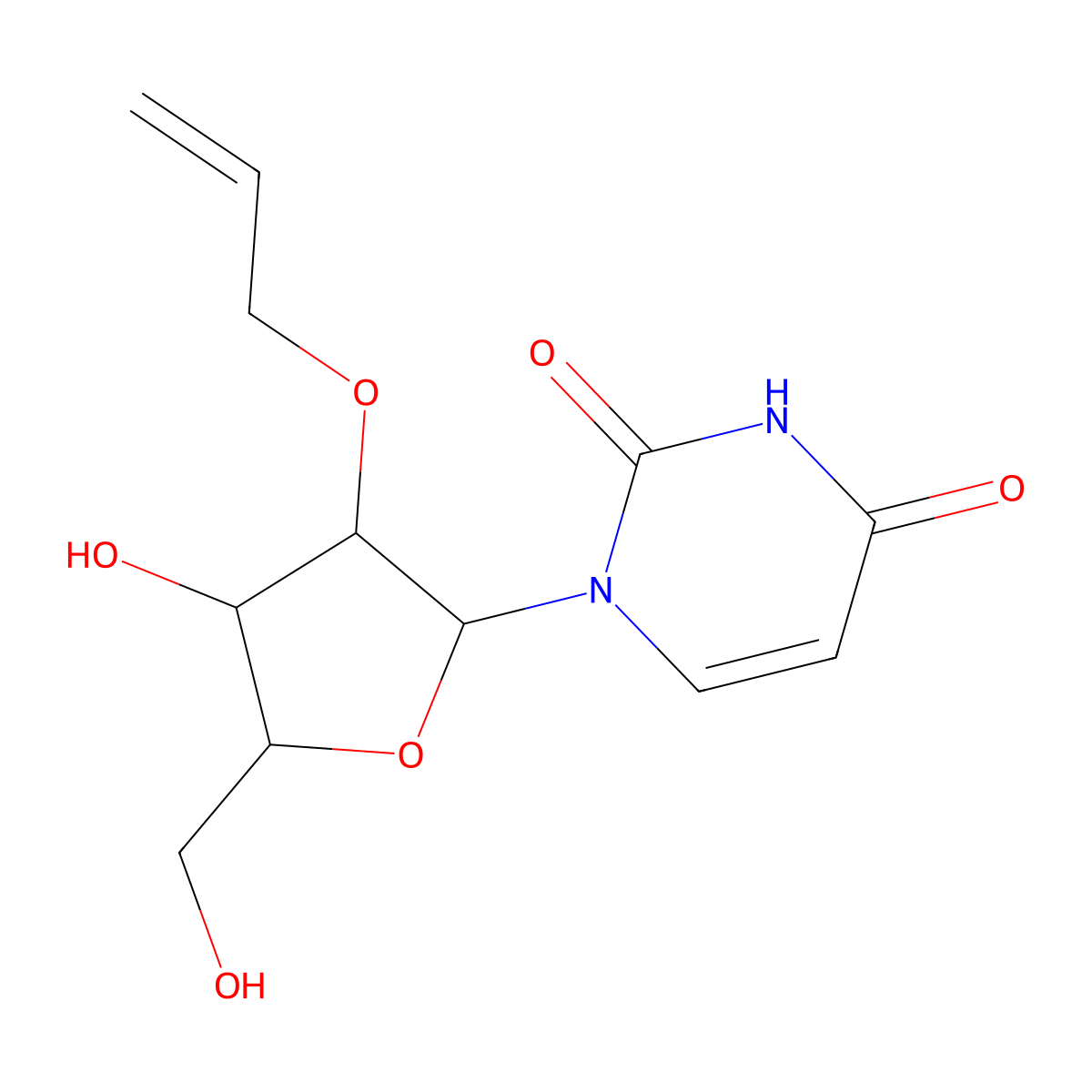 2'-O-Allyluridine molecular structure, CAS 133766-24-2