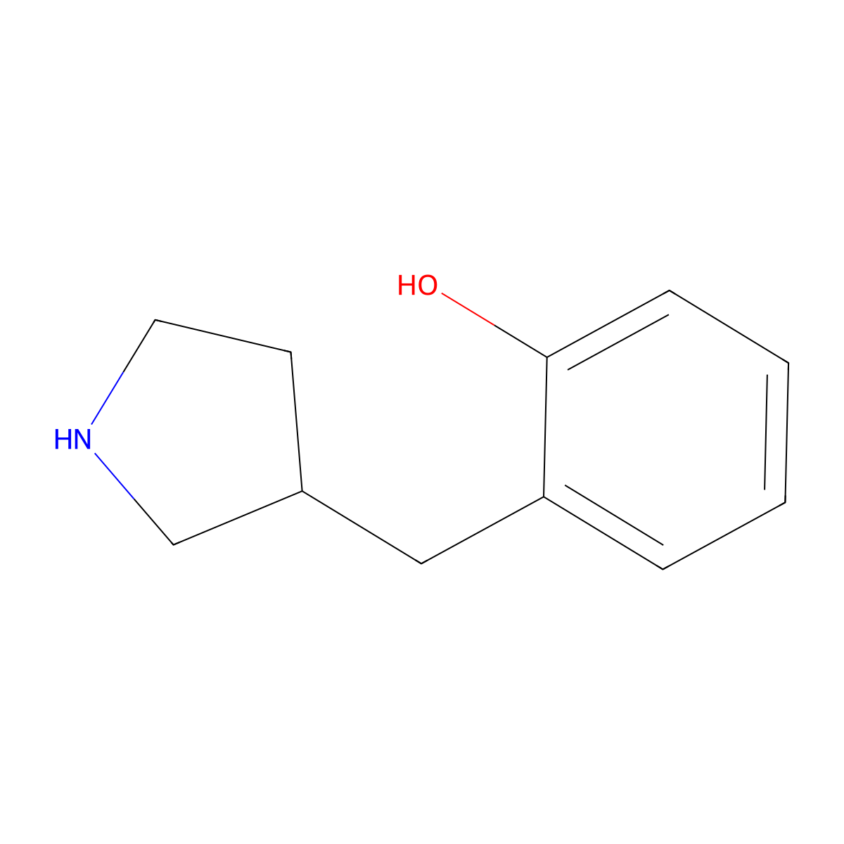 2-[(Pyrrolidin-3-yl)methyl]phenol molecular structure, CAS 1337663-65-6