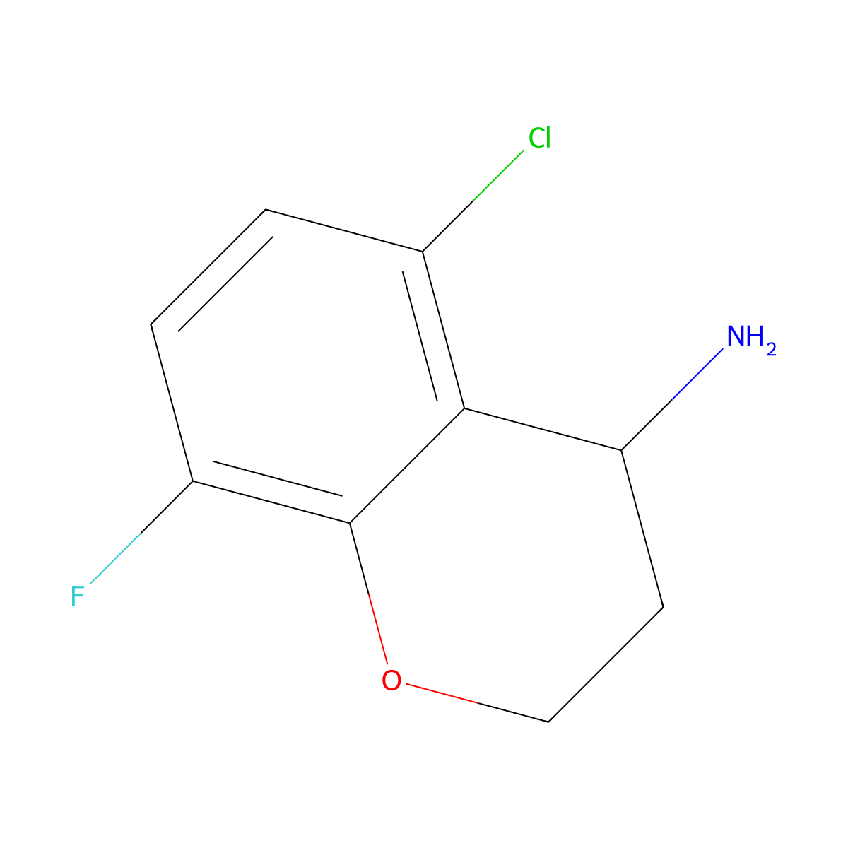 5-Chloro-8-fluorochroman-4-amine molecular structure, CAS 1337696-21-5