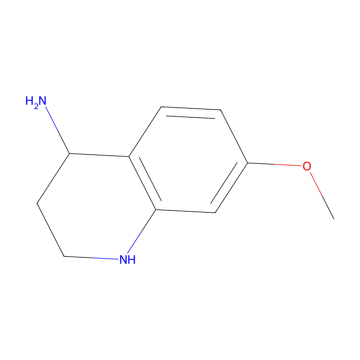 7-Methoxy-1,2,3,4-tetrahydroquinolin-4-amine molecular structure, CAS 1337696-37-3