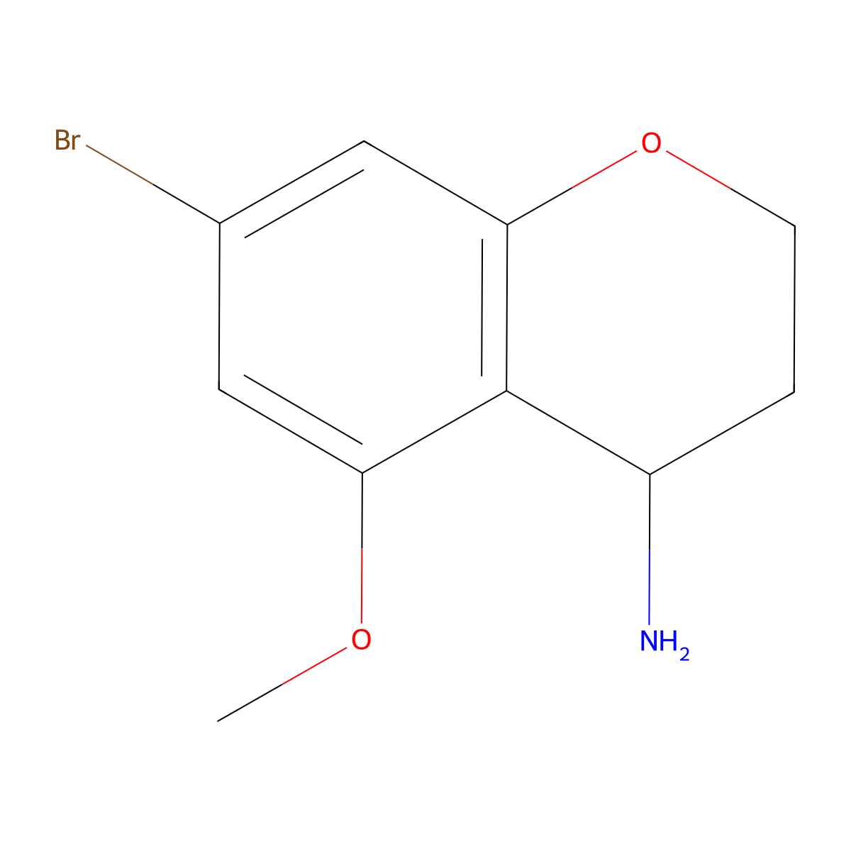 7-Bromo-5-methoxychroman-4-amine molecular structure, CAS 1337696-75-9