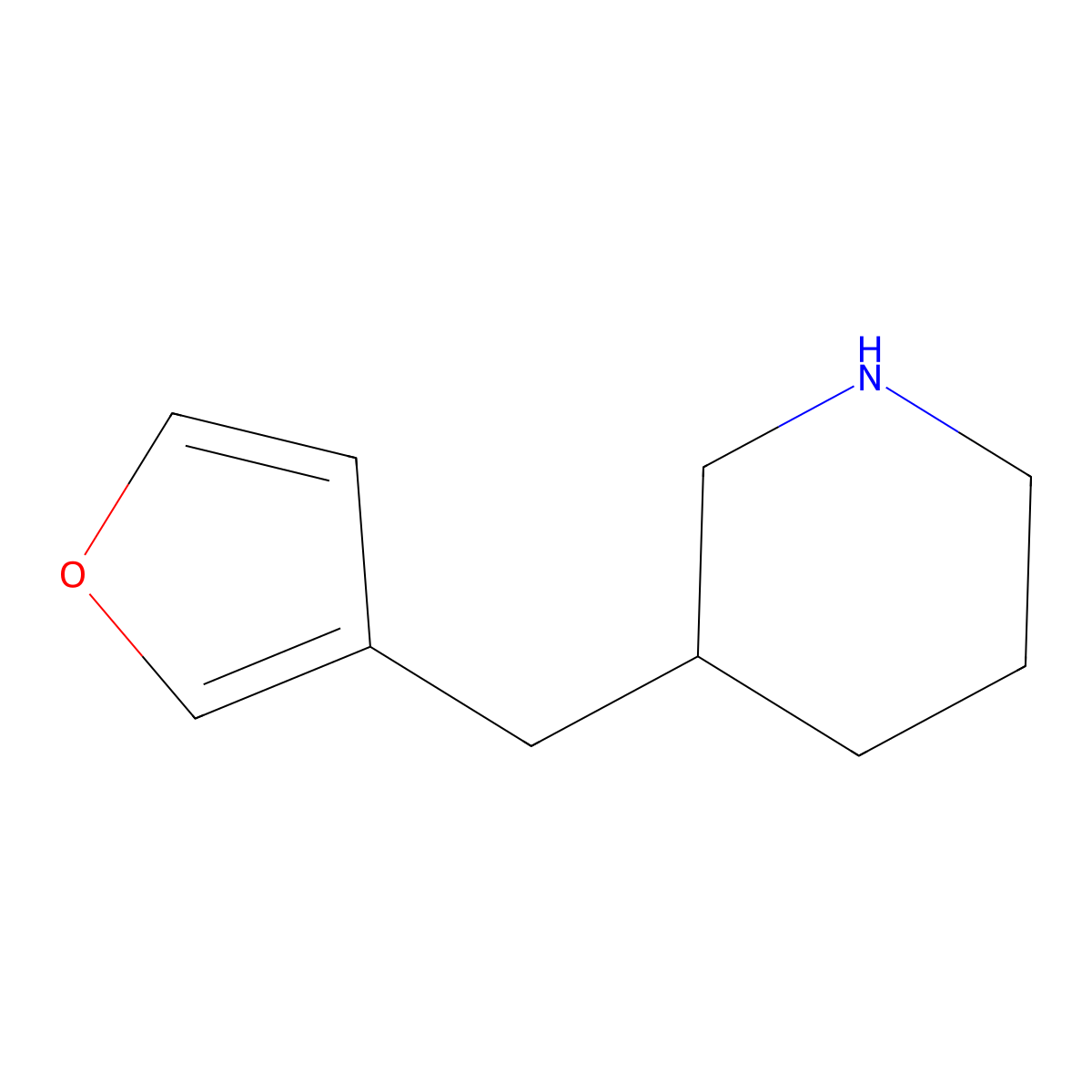 3-(3-Furylmethyl)piperidine molecular structure, CAS 1337706-46-3