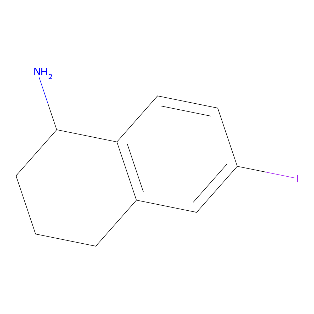 6-Iodo-1,2,3,4-tetrahydronaphthalen-1-amine molecular structure, CAS 1337707-64-8