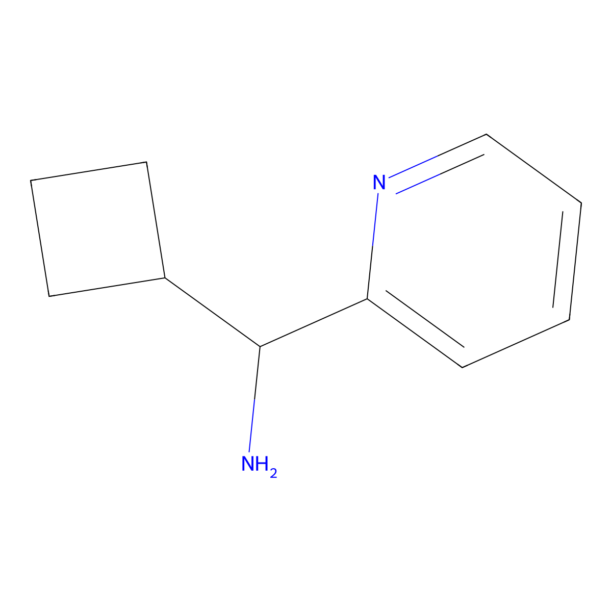 Cyclobutyl(pyridin-2-yl)methanamine molecular structure, CAS 1337719-21-7
