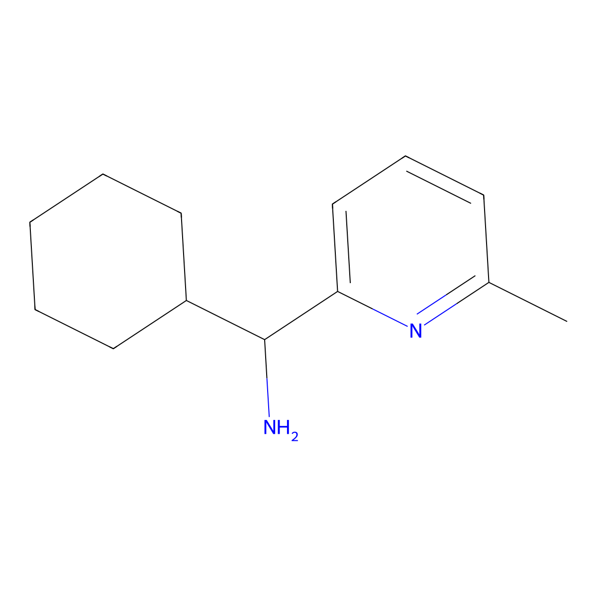 Cyclohexyl(6-methylpyridin-2-yl)methanamine molecular structure, CAS 1337719-28-4