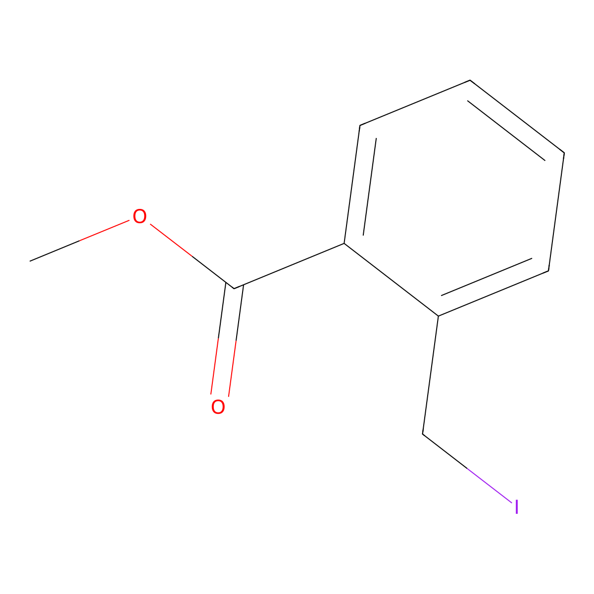 Methyl 2-(iodomethyl)benzoate molecular structure, CAS 133772-18-6