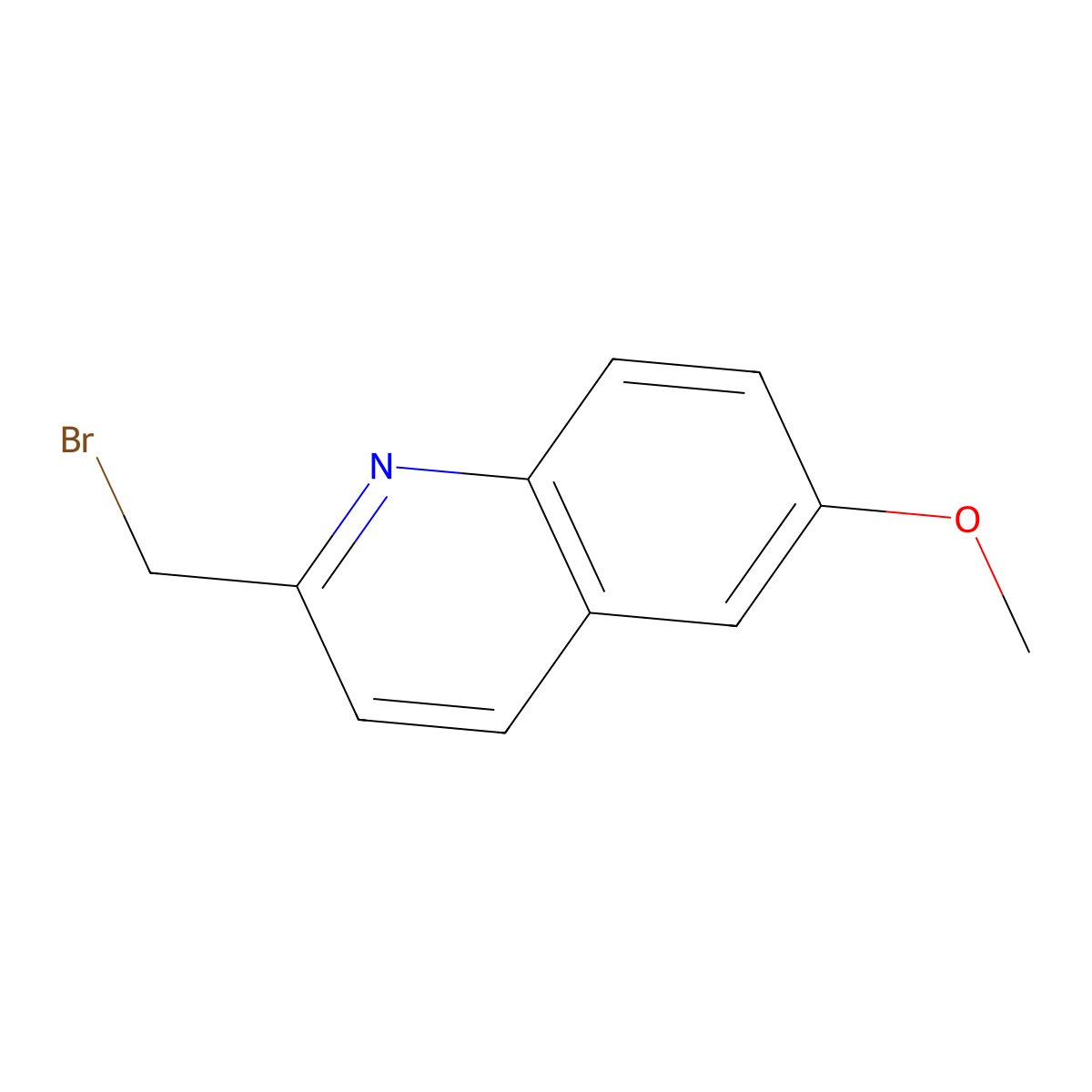 2-(Bromomethyl)-6-methoxyquinoline molecular structure, CAS 133772-25-5