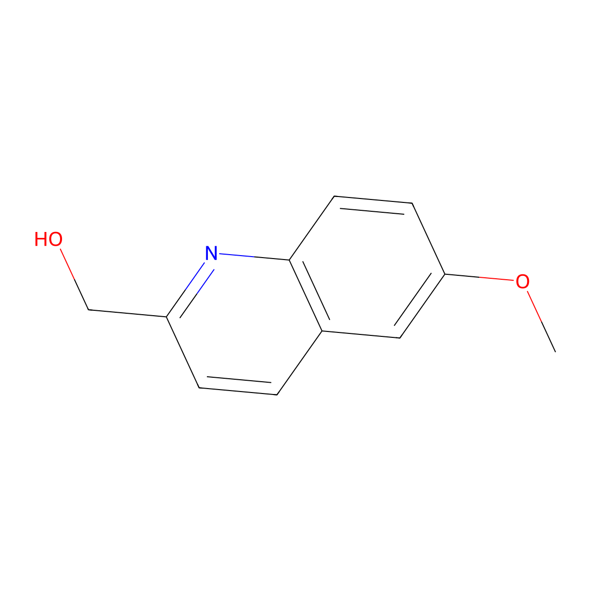 6-methoxy-2-Quinolinemethanol molecular structure, CAS 133772-26-6