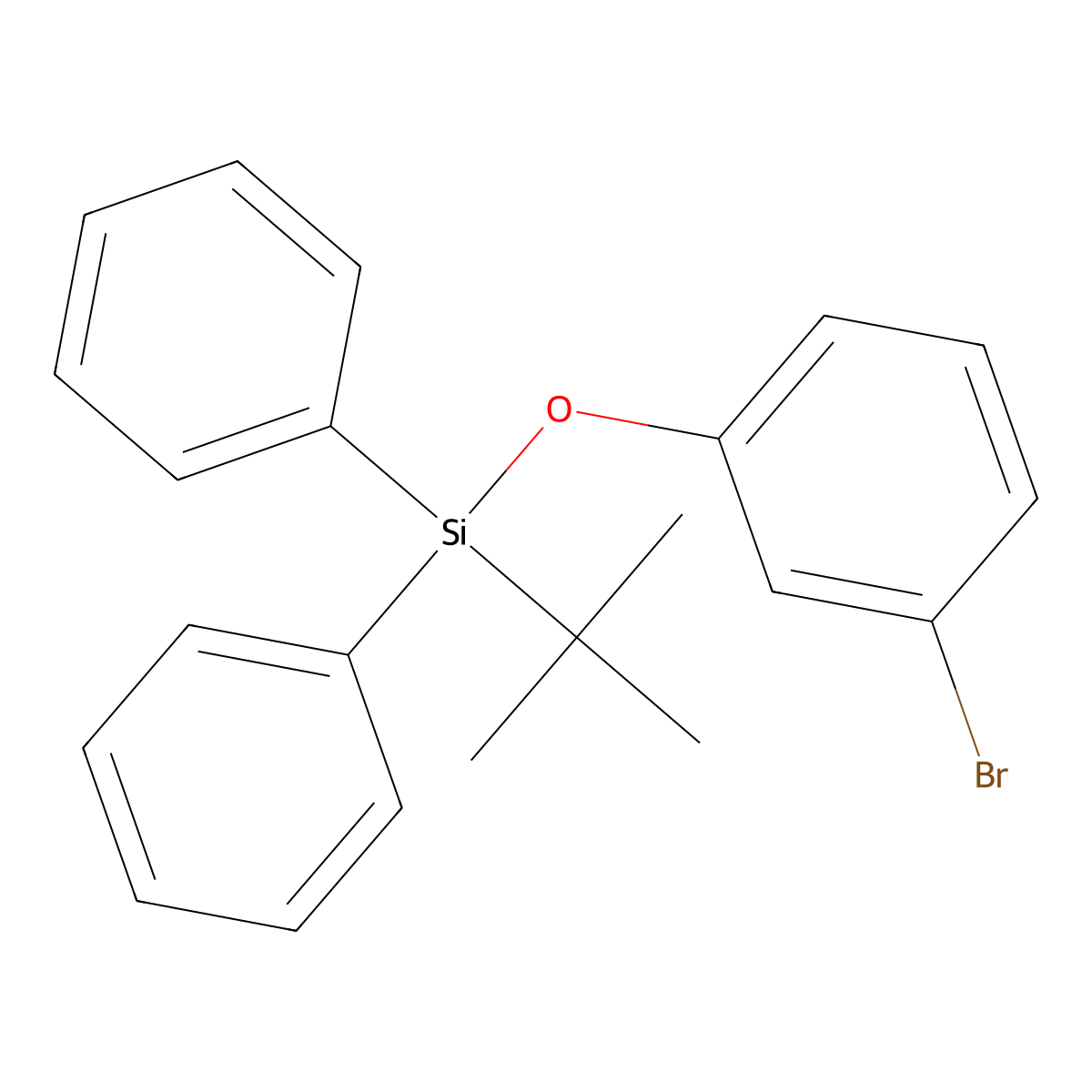 (3-Bromophenoxy)(tert-butyl)diphenylsilane molecular structure, CAS 133772-45-9