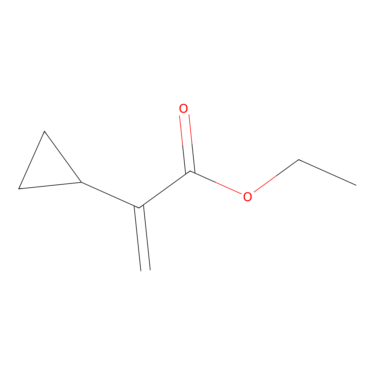 Ethyl 2-cyclopropylprop-2-enoate molecular structure, CAS 133772-85-7