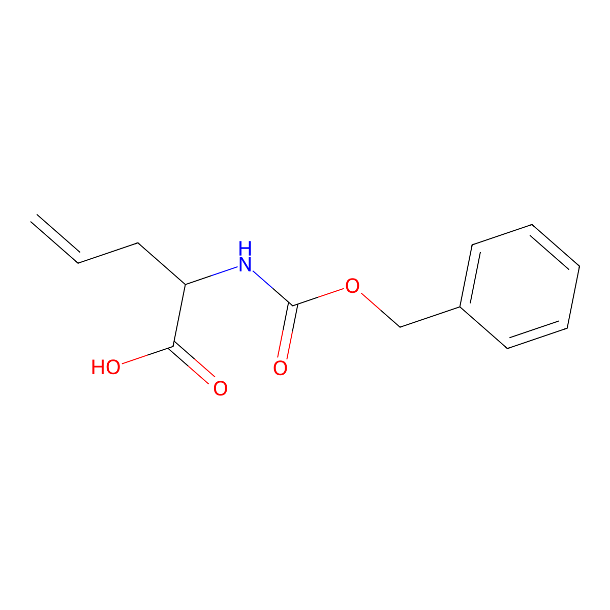 2-(((Benzyloxy)carbonyl)amino)pent-4-enoic acid molecular structure, CAS 133773-64-5