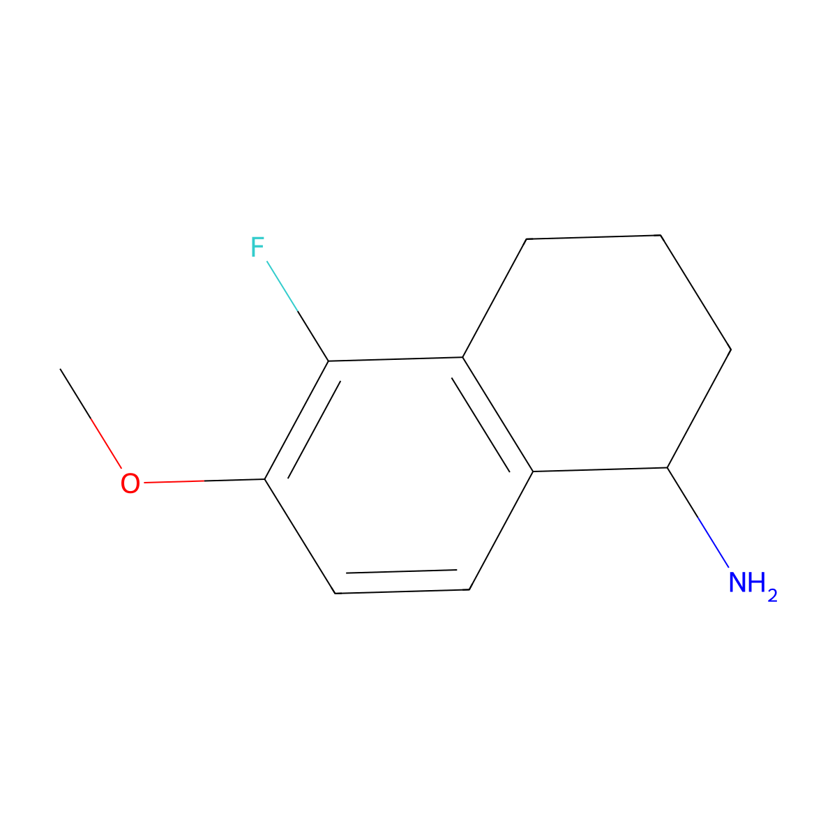 5-Fluoro-6-methoxy-1,2,3,4-tetrahydronaphthalen-1-amine molecular structure, CAS 1337731-86-8