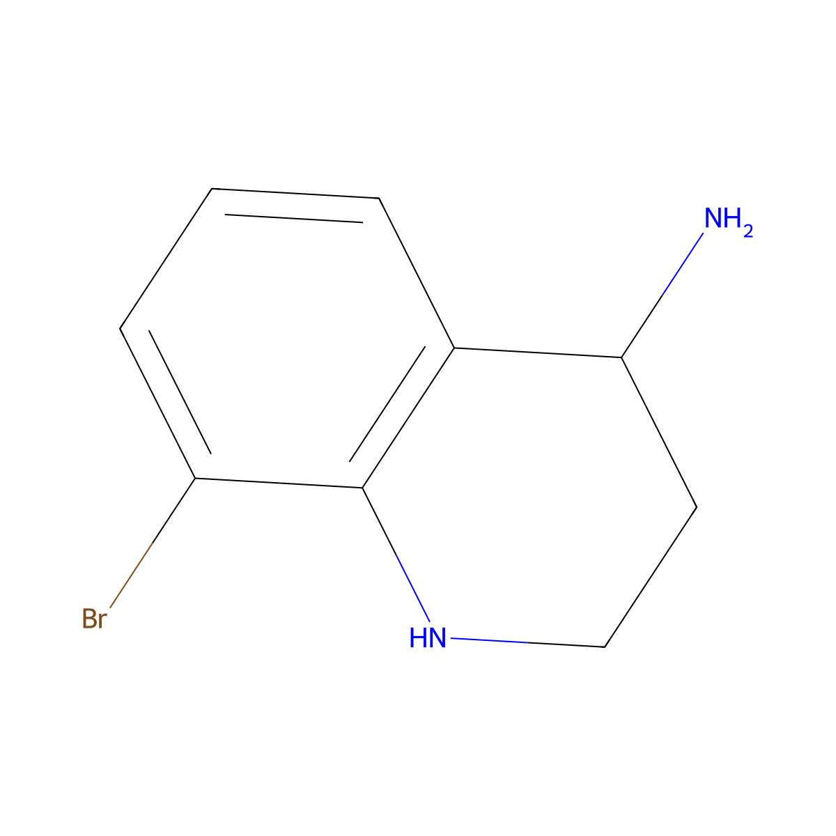 8-Bromo-1,2,3,4-tetrahydroquinolin-4-amine molecular structure, CAS 1337737-38-8