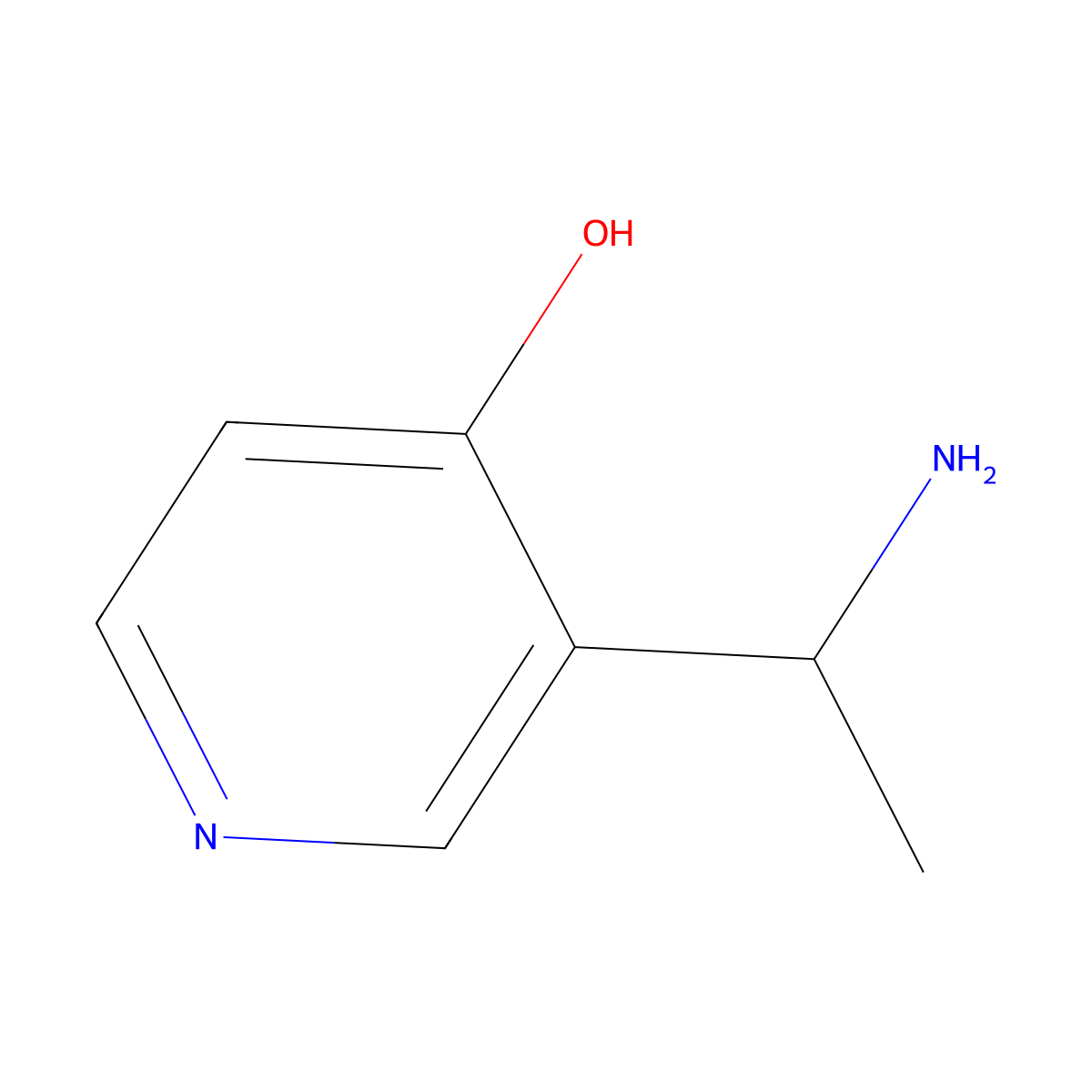 3-(1-Aminoethyl)pyridin-4-ol molecular structure, CAS 1337738-01-8