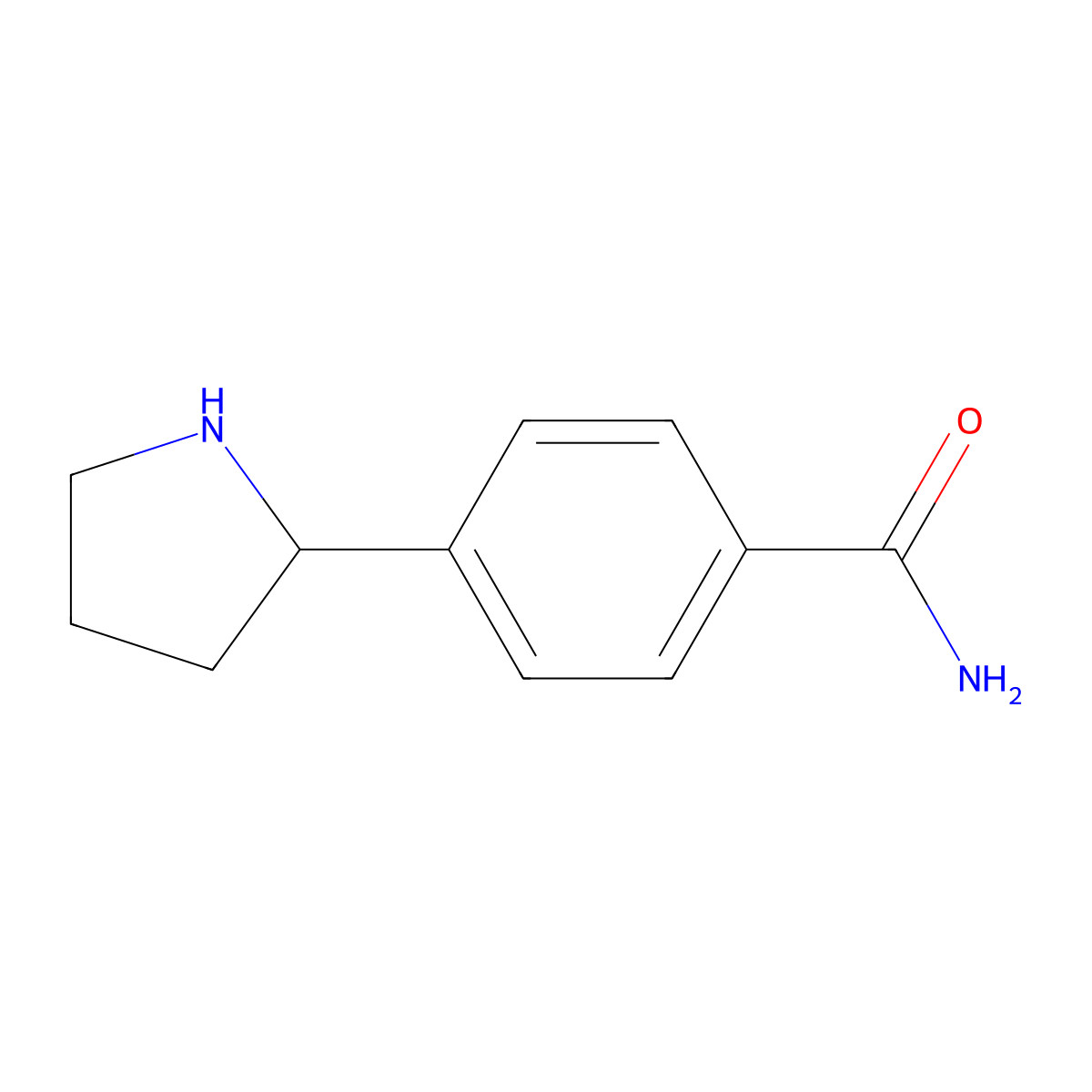 4-(Pyrrolidin-2-yl)benzamide molecular structure, CAS 1337739-19-1