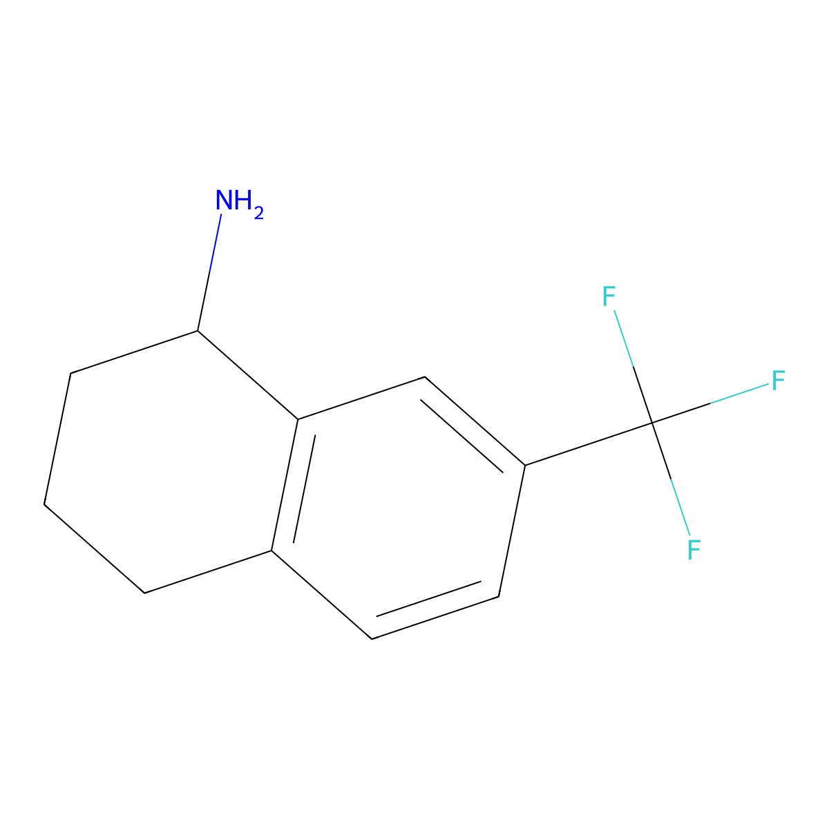 7-(Trifluoromethyl)-1,2,3,4-tetrahydronaphthalen-1-amine molecular structure, CAS 1337742-25-2