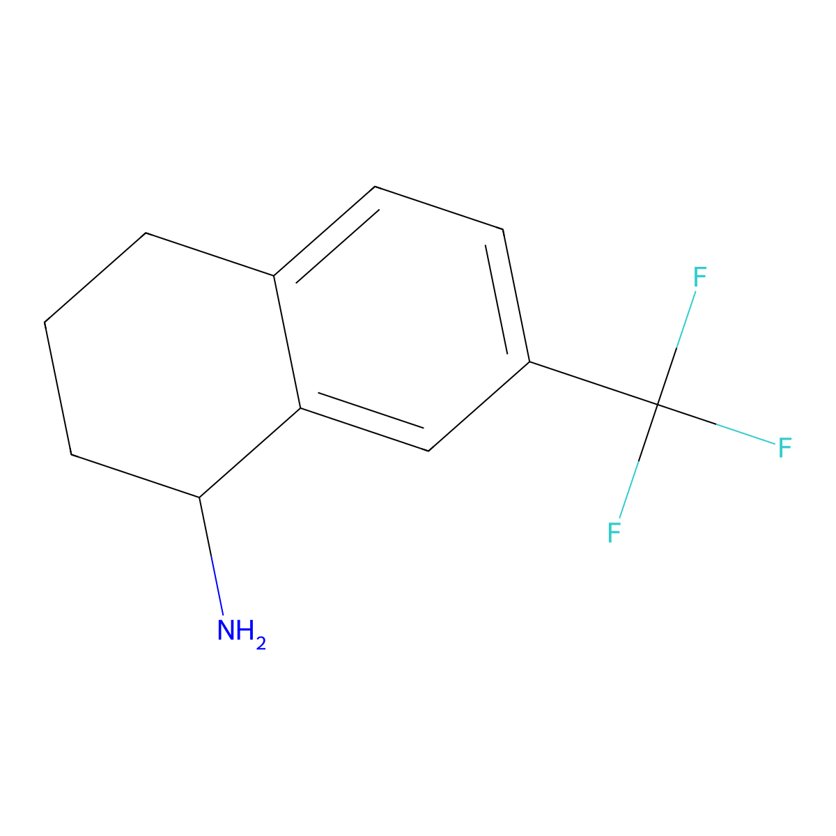 7-(Trifluoromethyl)-1,2,3,4-tetrahydronaphthalen-1-amine molecular structure, CAS 1337742-25-2