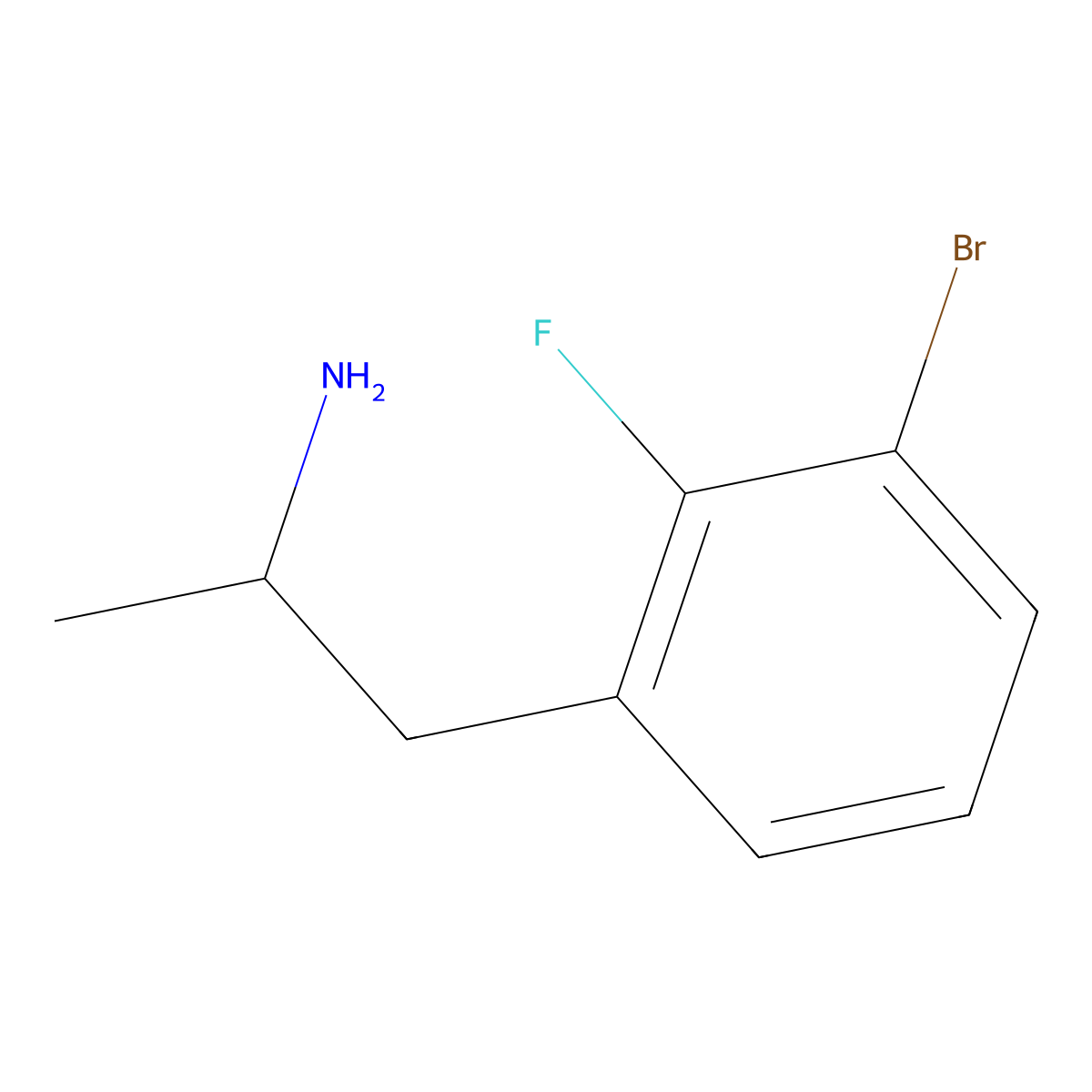 1-(3-Bromo-2-fluorophenyl)propan-2-amine molecular structure, CAS 1337746-65-2