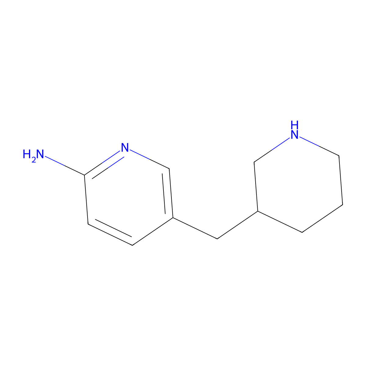 5-((Piperidin-3-yl)methyl)pyridin-2-amine molecular structure, CAS 1337747-83-7