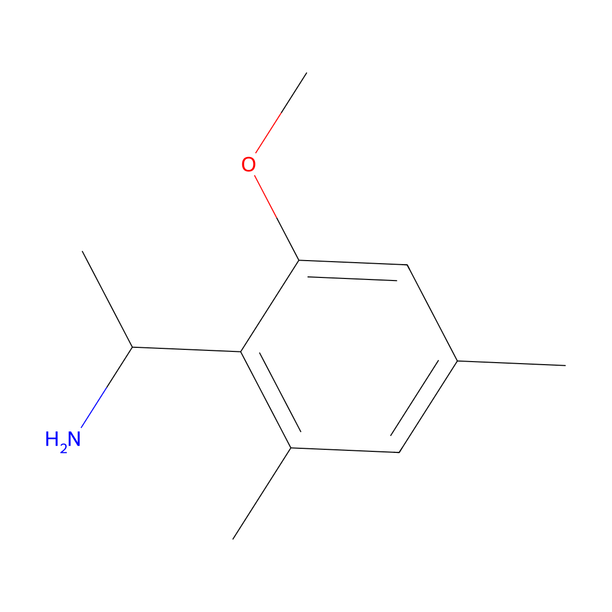 1-(2-Methoxy-4,6-dimethylphenyl)ethan-1-amine molecular structure, CAS 1337753-88-4