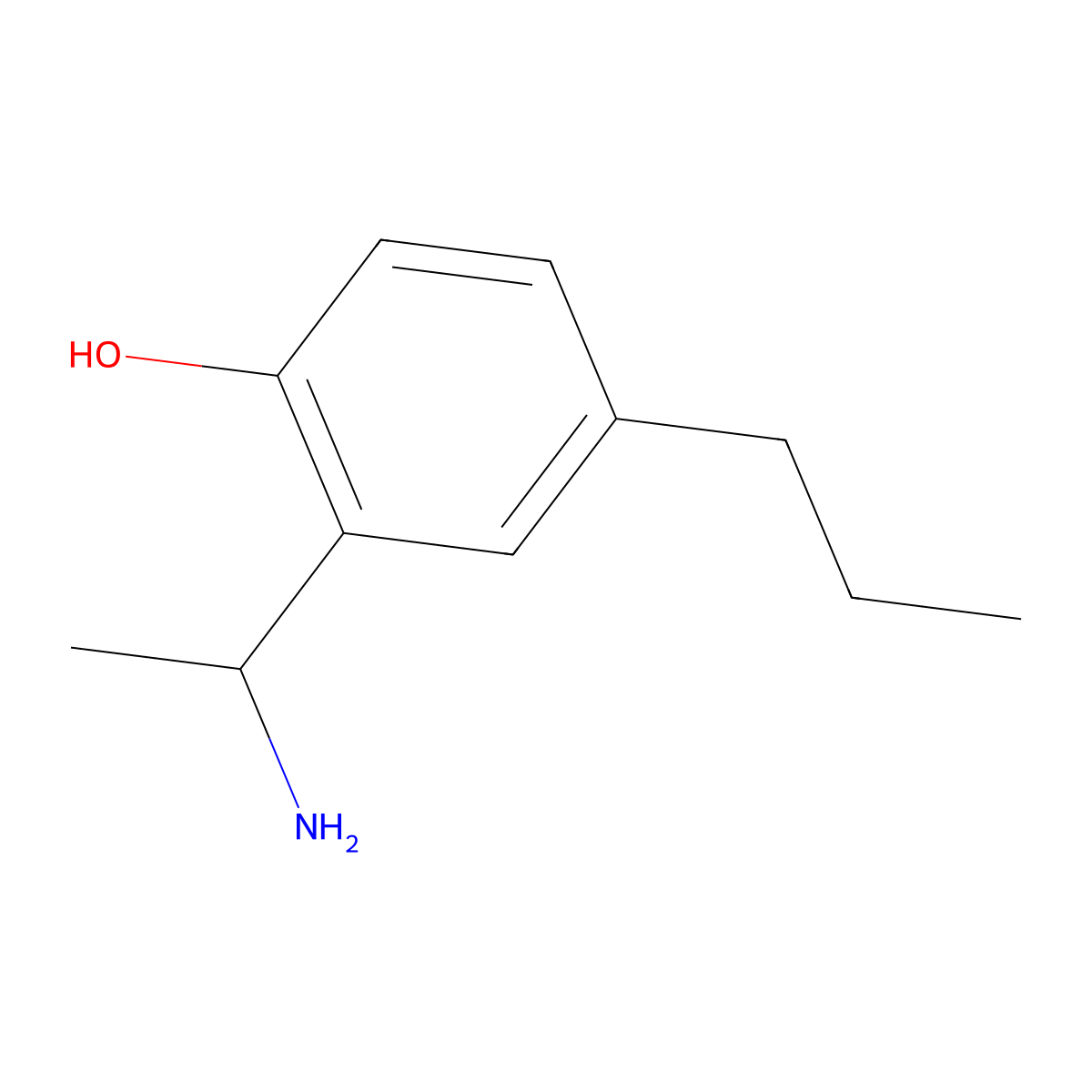 2-(1-Aminoethyl)-4-propylphenol molecular structure, CAS 1337754-32-1
