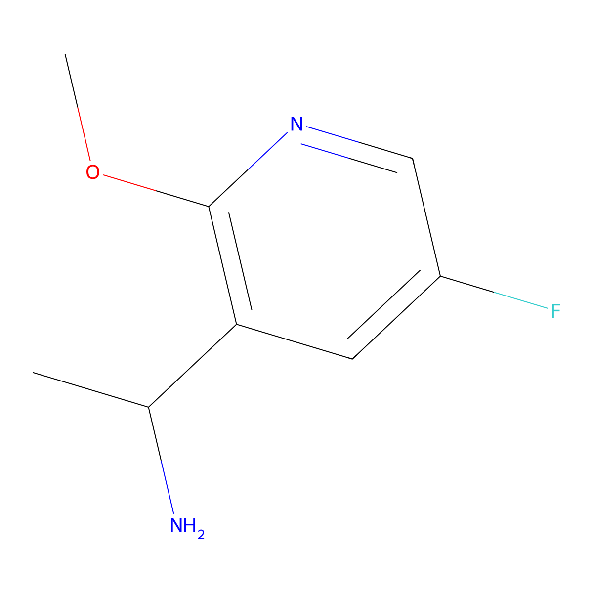 1-(5-Fluoro-2-methoxypyridin-3-YL)ethan-1-amine molecular structure, CAS 1337760-39-0