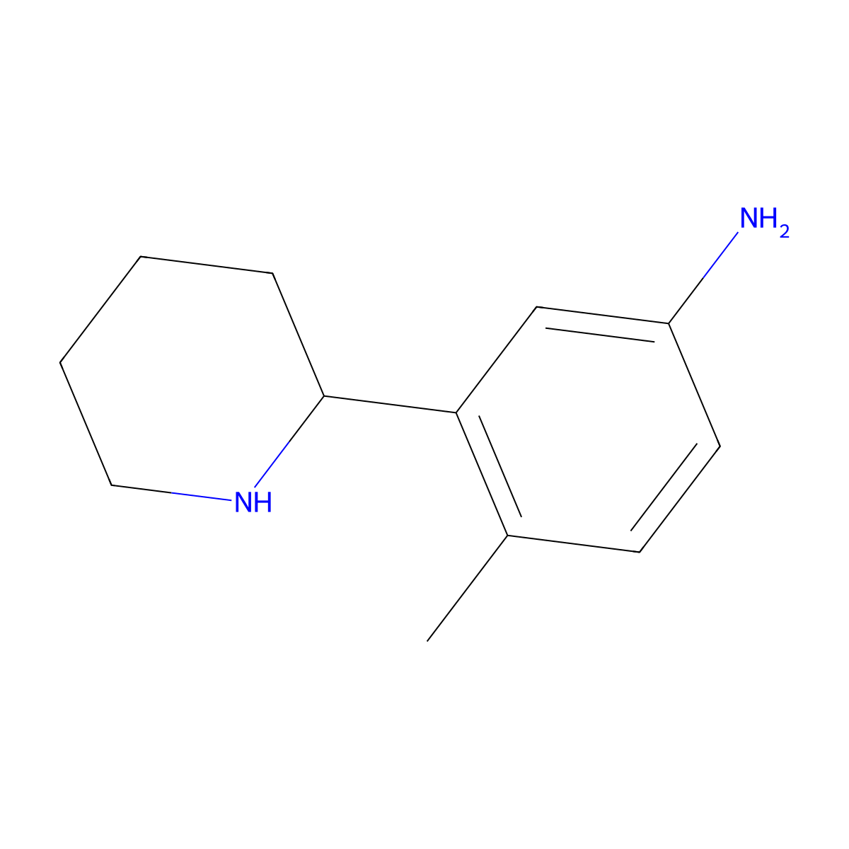 4-Methyl-3-(piperidin-2-YL)aniline molecular structure, CAS 1337764-06-3