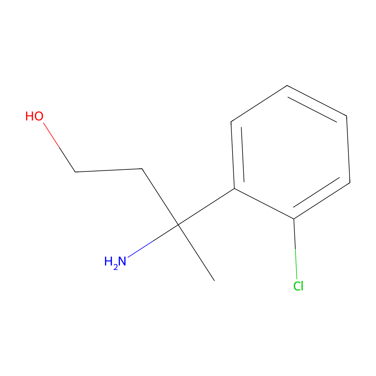 3-Amino-3-(2-chlorophenyl)butan-1-ol molecular structure, CAS 1337769-43-3