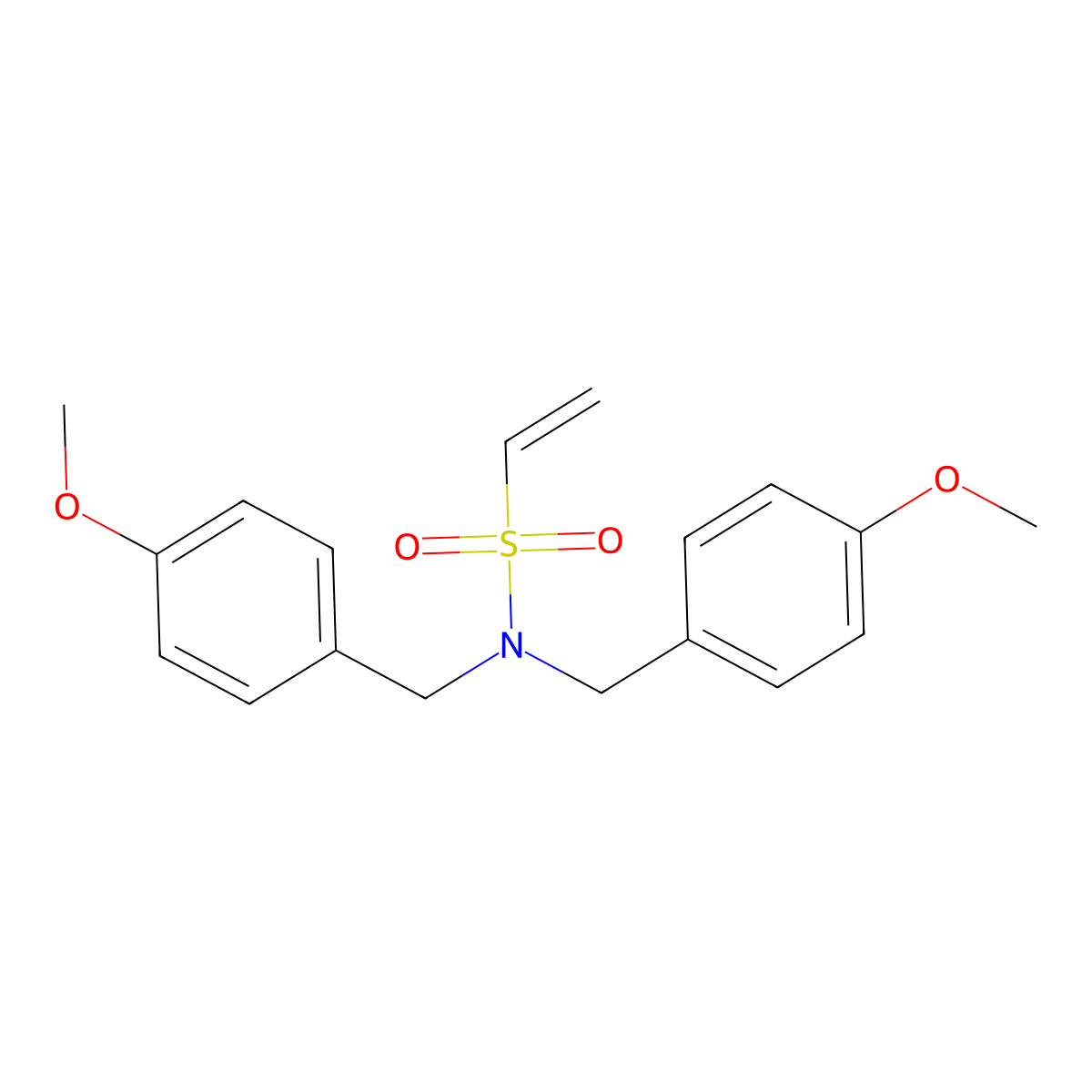 n,n-Bis(4-methoxybenzyl)ethenesulfonamide molecular structure, CAS 133777-96-5