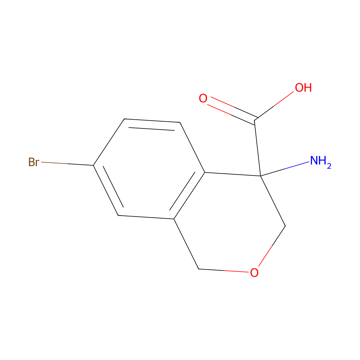 4-Amino-7-bromoisochromane-4-carboxylic acid molecular structure, CAS 1337778-19-4