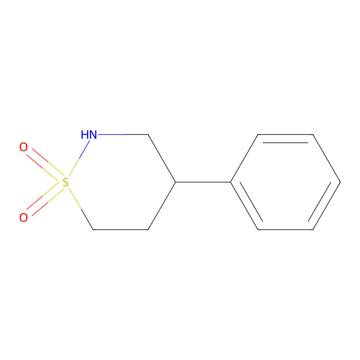 4-Phenyl-1,2-thiazinane 1,1-dioxide molecular structure, CAS 133778-13-9