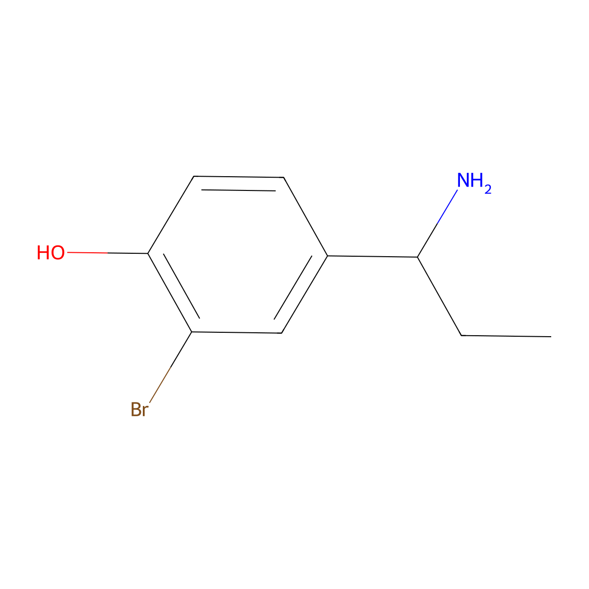 4-(1-Aminopropyl)-2-bromophenol molecular structure, CAS 1337780-39-8