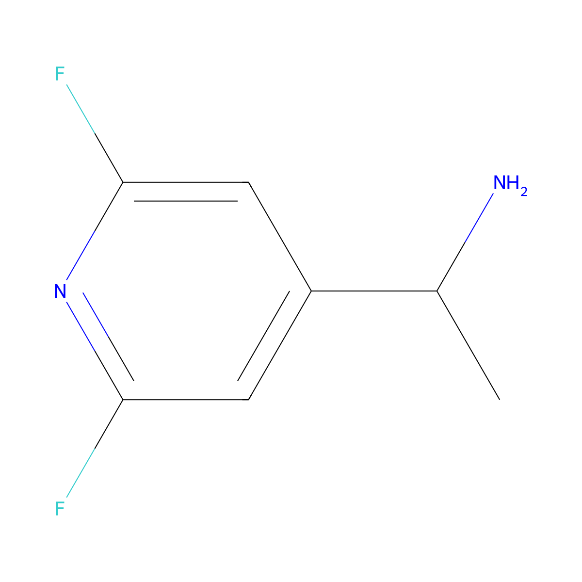 1-(2,6-Difluoropyridin-4-yl)ethan-1-amine molecular structure, CAS 1337791-02-2