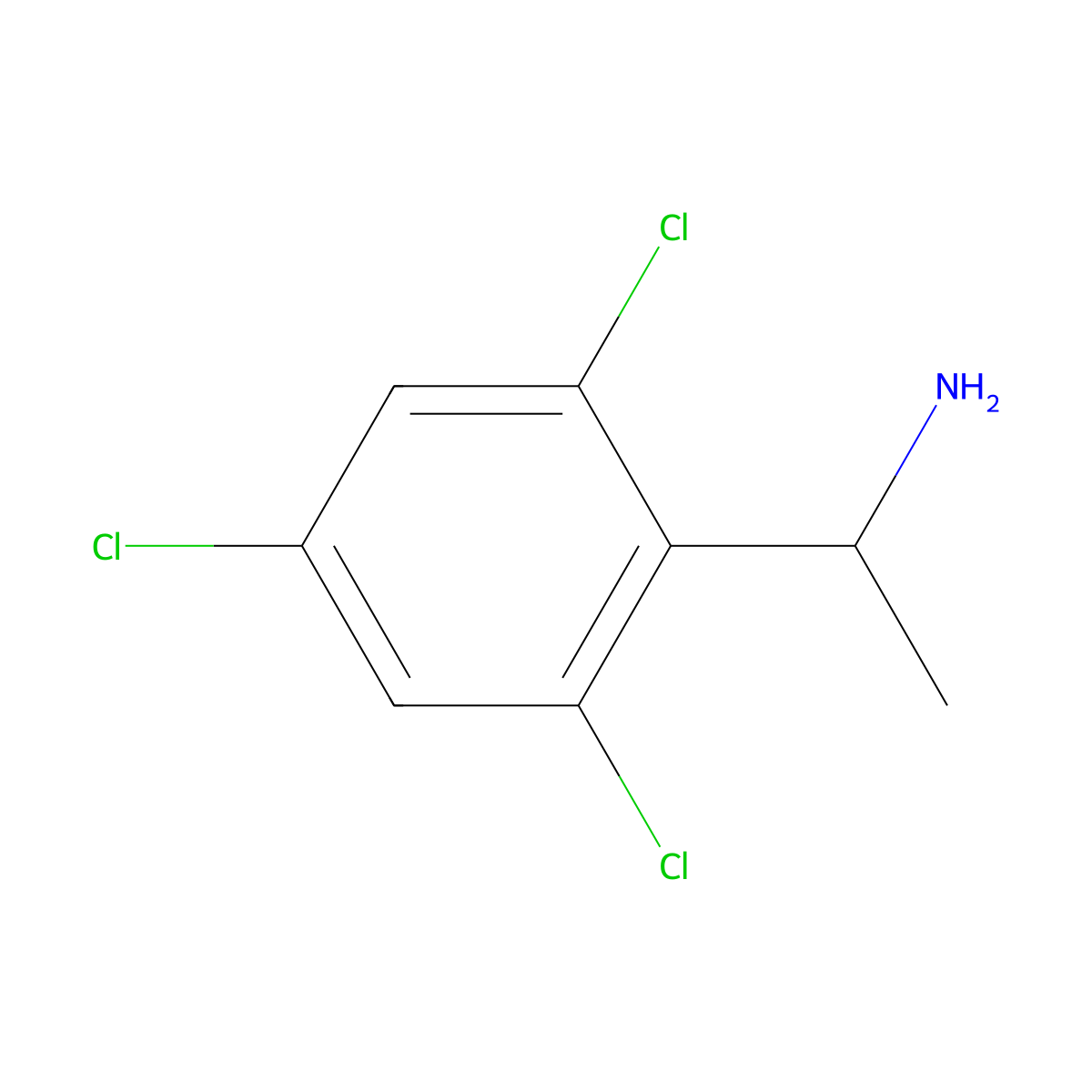 1-(2,4,6-Trichlorophenyl)ethan-1-amine molecular structure, CAS 1337797-53-1