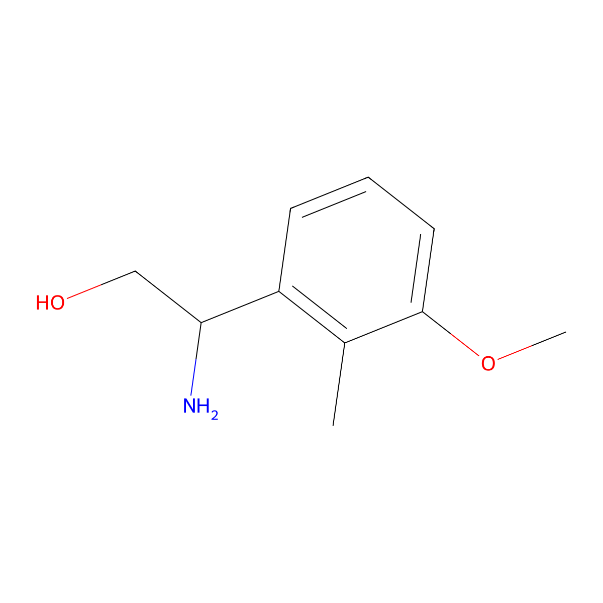 2-Amino-2-(3-methoxy-2-methylphenyl)ethan-1-ol molecular structure, CAS 1337805-54-5