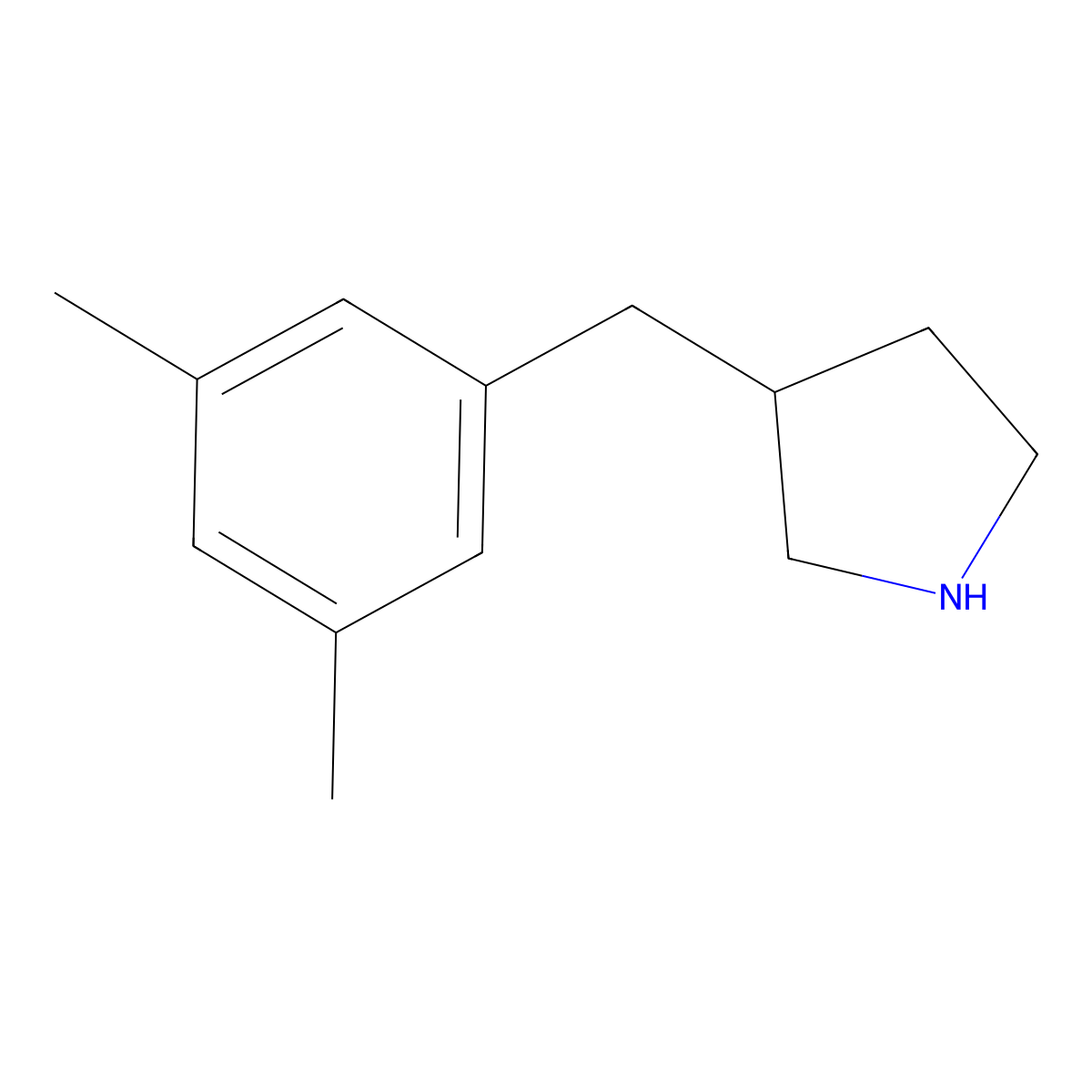 3-[(3,5-Dimethylphenyl)methyl]pyrrolidine molecular structure, CAS 1337821-24-5