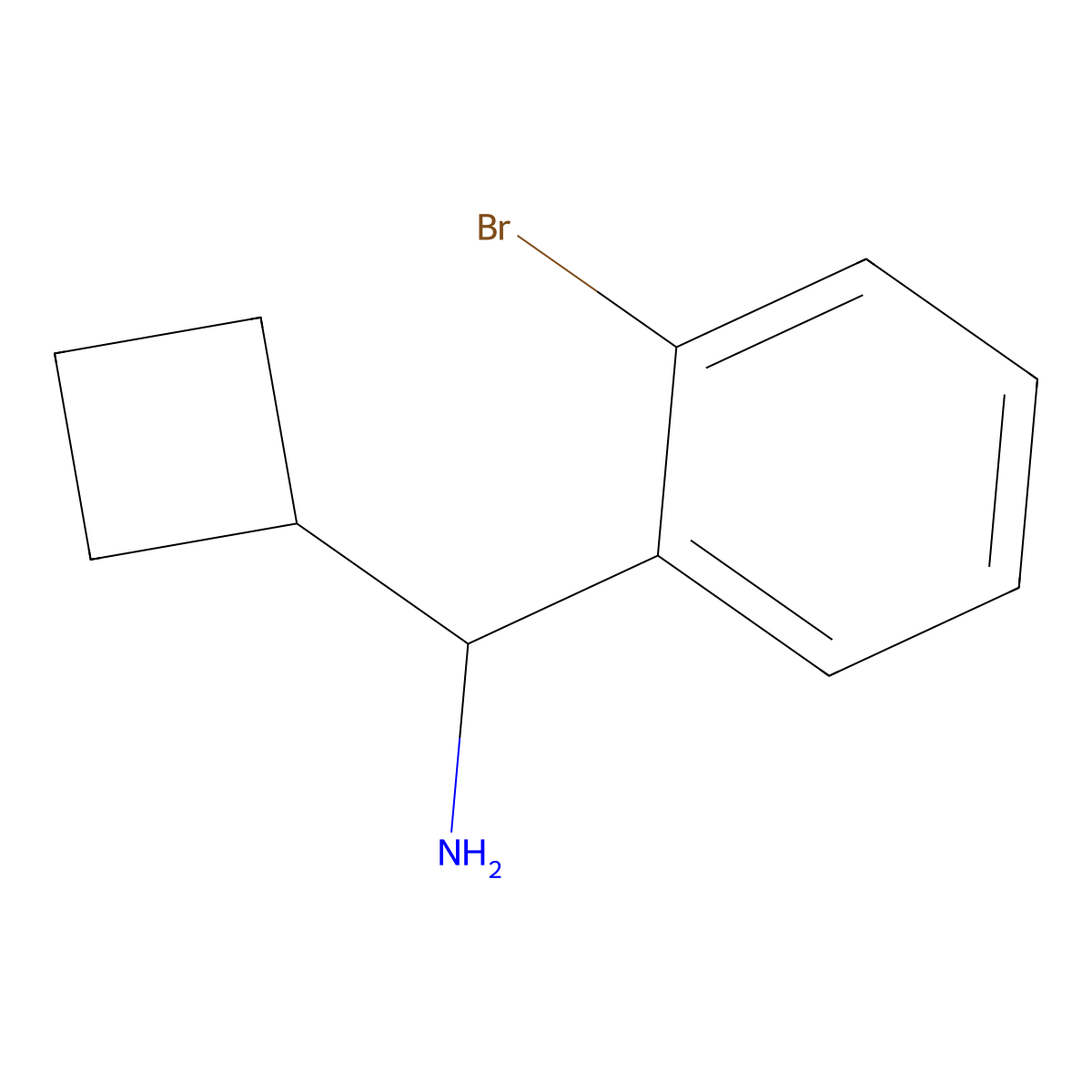 (2-Bromophenyl)(cyclobutyl)methanamine molecular structure, CAS 1337828-09-7