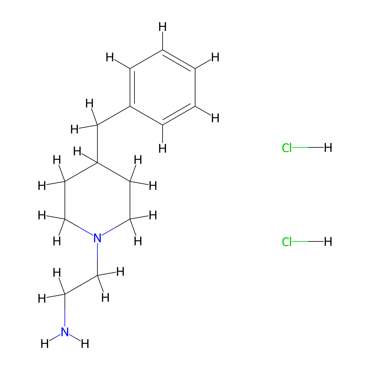 2-(4-Benzylpiperidin-1-yl)ethan-1-amine dihydrochloride molecular structure, CAS 133783-77-4