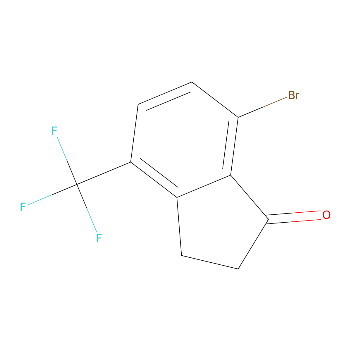 7-Bromo-4-(trifluoromethyl)indan-1-one molecular structure, CAS 1337833-33-6